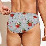 Christmas Winter Holiday Pattern Print Men's Swim Briefs