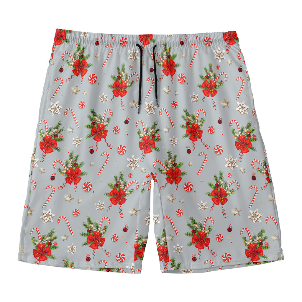 Christmas Winter Holiday Pattern Print Men's Swim Trunks