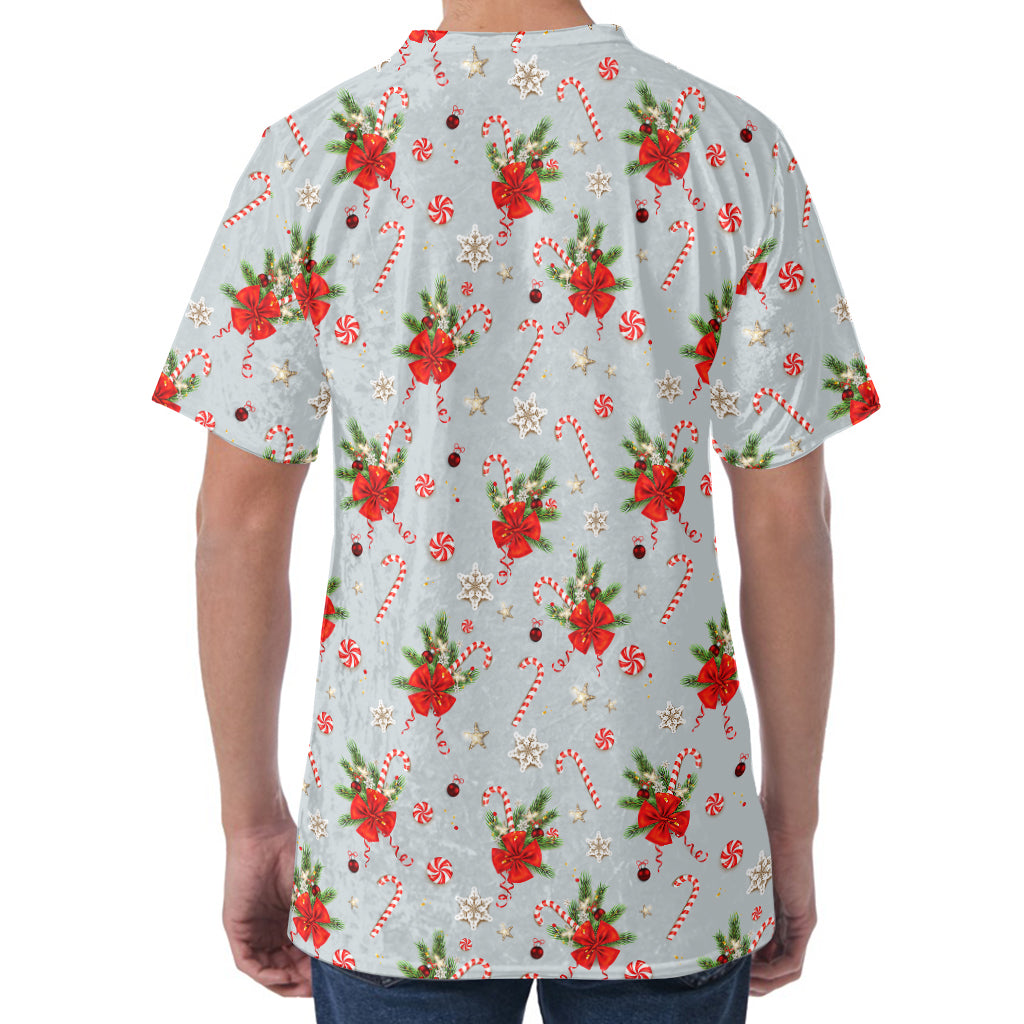 Christmas Winter Holiday Pattern Print Men's Velvet T-Shirt