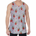 Christmas Winter Holiday Pattern Print Men's Velvet Tank Top