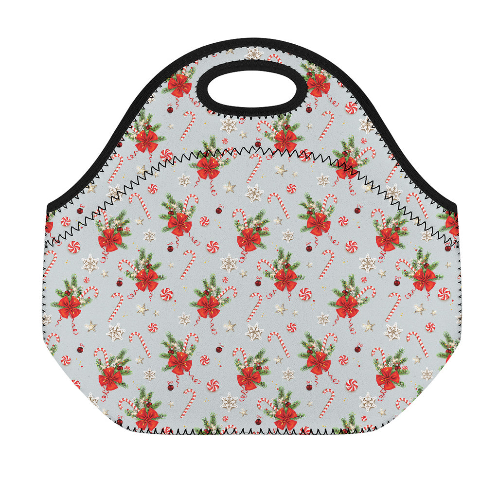 Christmas Winter Holiday Pattern Print Neoprene Lunch Bag