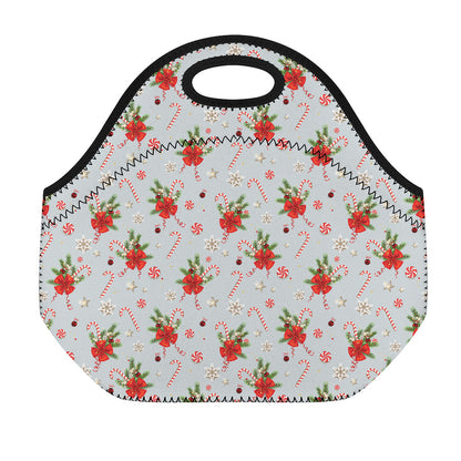 Christmas Winter Holiday Pattern Print Neoprene Lunch Bag
