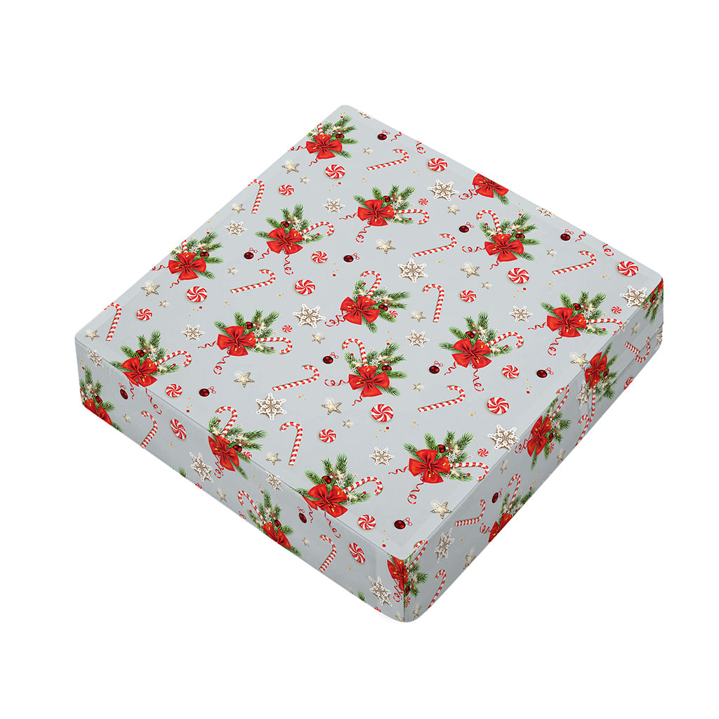 Christmas Winter Holiday Pattern Print Outdoor Seat Cushion Cover