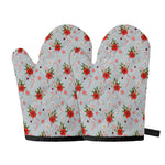 Christmas Winter Holiday Pattern Print Oven Mitts