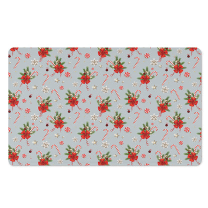 Christmas Winter Holiday Pattern Print Polyester Doormat