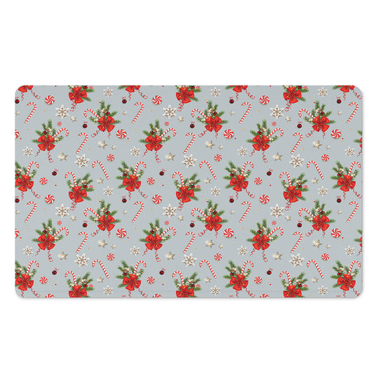 Christmas Winter Holiday Pattern Print Polyester Doormat