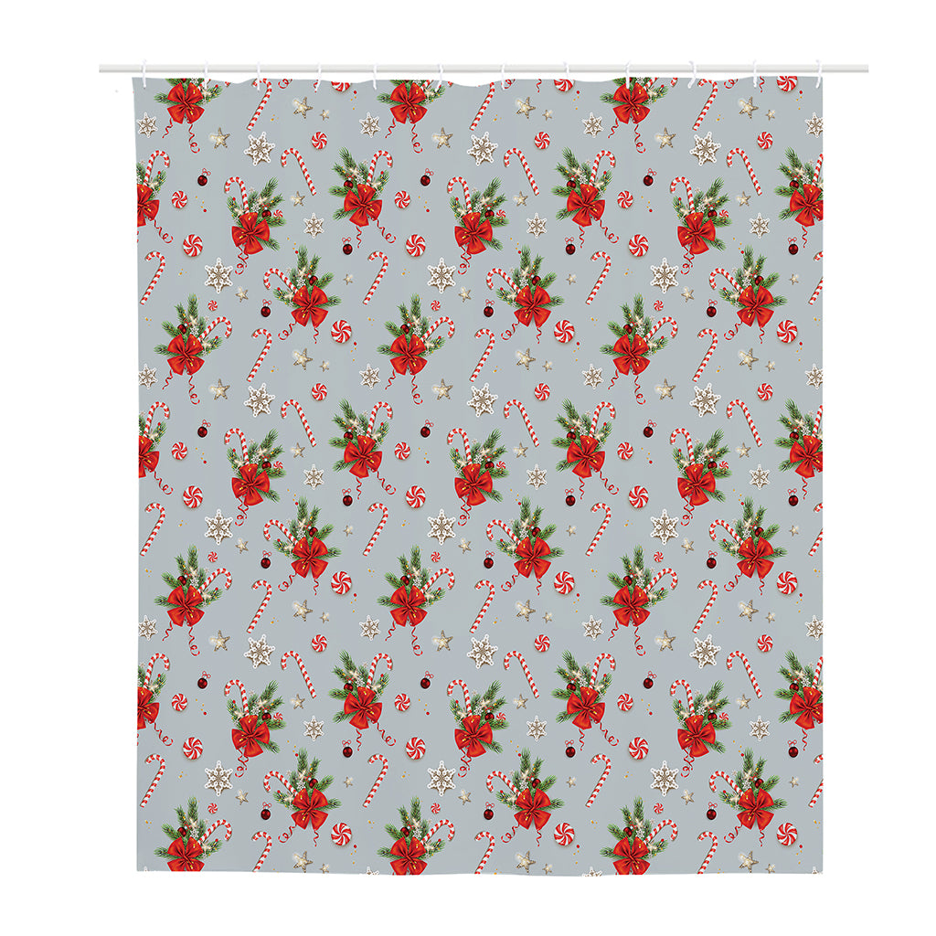 Christmas Winter Holiday Pattern Print Polyester Shower Curtain