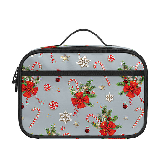 Christmas Winter Holiday Pattern Print Portable Lunch Bag