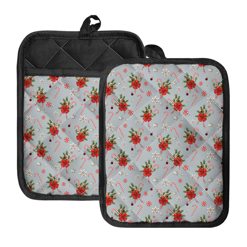 Christmas Winter Holiday Pattern Print Pot Holders With Pocket