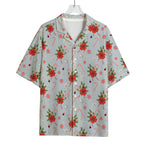 Christmas Winter Holiday Pattern Print Rayon Hawaiian Shirt
