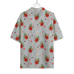 Christmas Winter Holiday Pattern Print Rayon Hawaiian Shirt