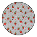 Christmas Winter Holiday Pattern Print Round Floor Mat
