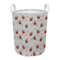 Christmas Winter Holiday Pattern Print Round Laundry Basket