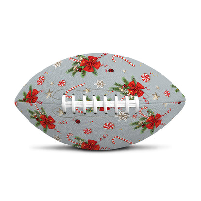 Christmas Winter Holiday Pattern Print Rugby Ball