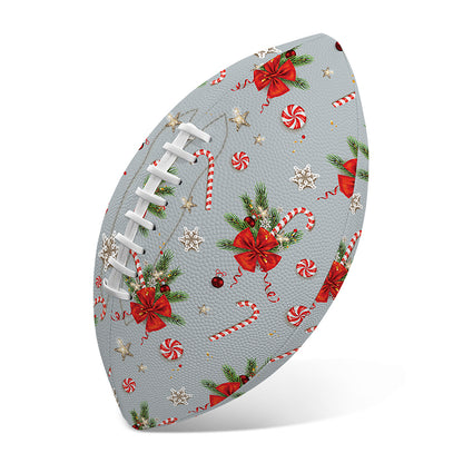Christmas Winter Holiday Pattern Print Rugby Ball
