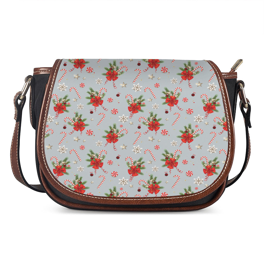 Christmas Winter Holiday Pattern Print Saddle Bag