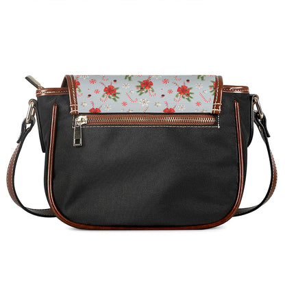 Christmas Winter Holiday Pattern Print Saddle Bag