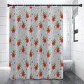 Christmas Winter Holiday Pattern Print Shower Curtain