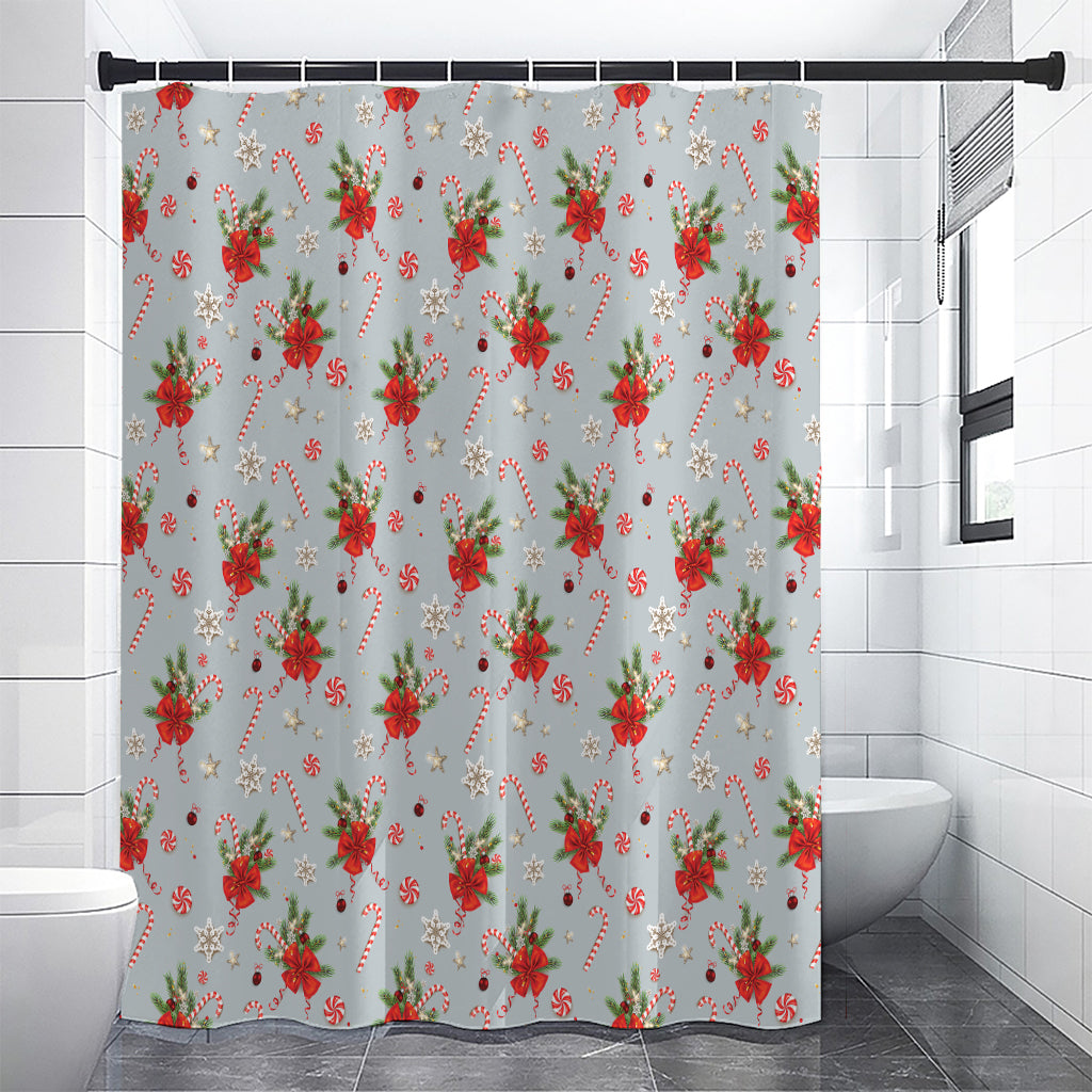 Christmas Winter Holiday Pattern Print Shower Curtain