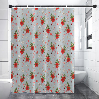 Christmas Winter Holiday Pattern Print Shower Curtain
