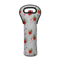 Christmas Winter Holiday Pattern Print Single Neoprene Wine Tote