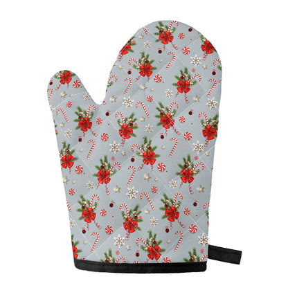 Christmas Winter Holiday Pattern Print Single Oven Mitt