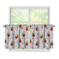 Christmas Winter Holiday Pattern Print Tier Curtains