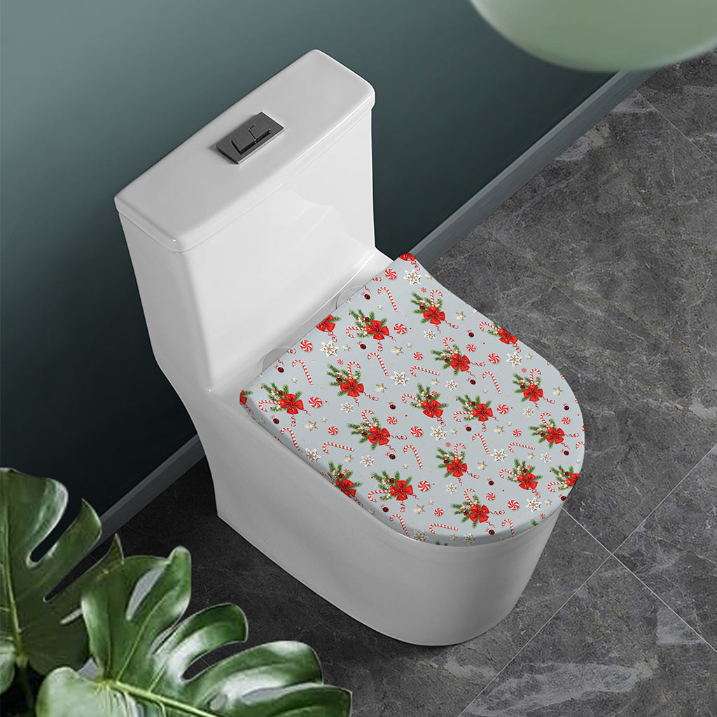 Christmas Winter Holiday Pattern Print Toilet Lid Cover