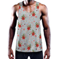 Christmas Winter Holiday Pattern Print Men's Workout Tank Top