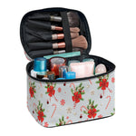 Christmas Winter Holiday Pattern Print Travel Makeup Bag