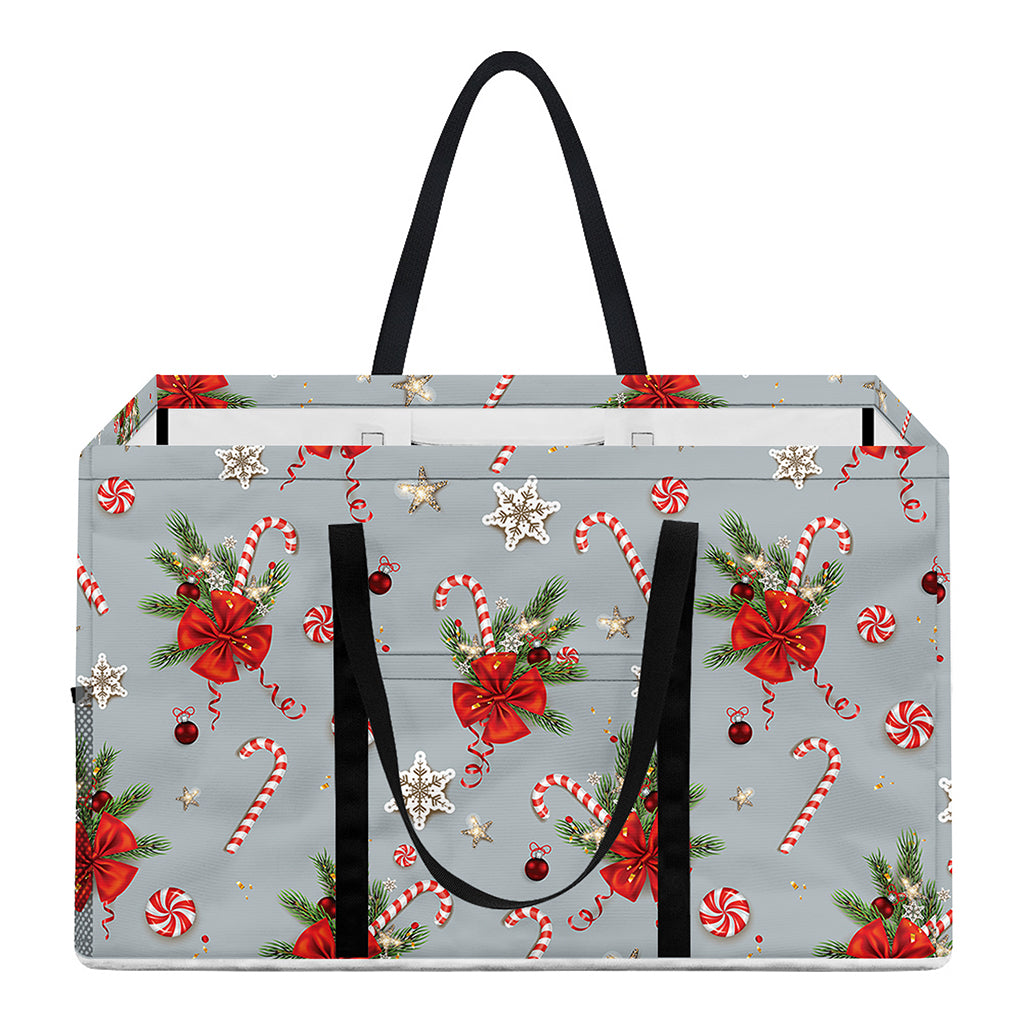Christmas Winter Holiday Pattern Print Utility Tote Bag