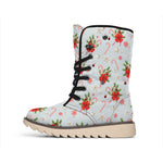 Christmas Winter Holiday Pattern Print Winter Boots