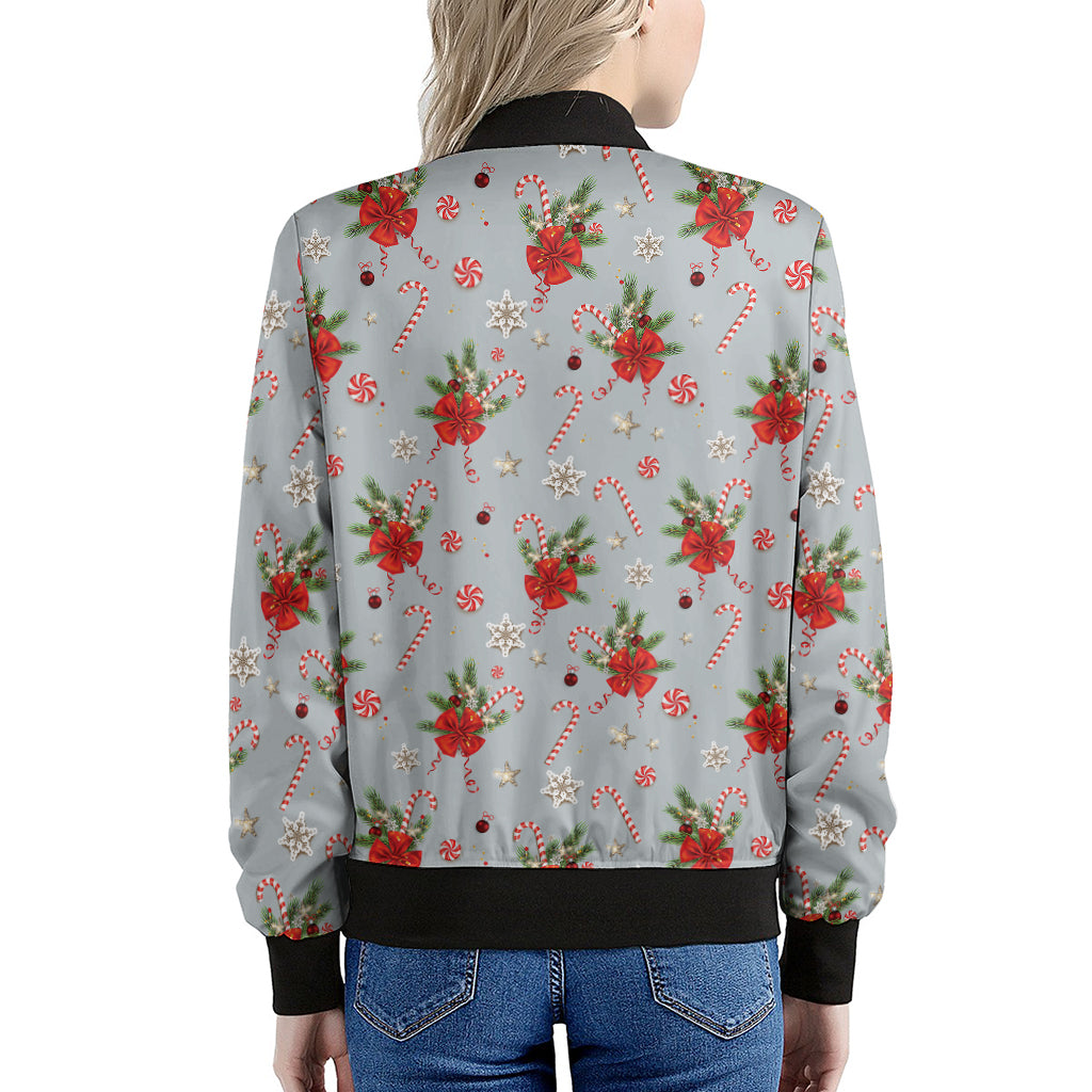 Christmas Winter Holiday Pattern Print Women's Bomber Jacket