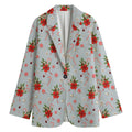 Christmas Winter Holiday Pattern Print Women's Cotton Blazer
