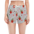 Christmas Winter Holiday Pattern Print Women's Split Running Shorts