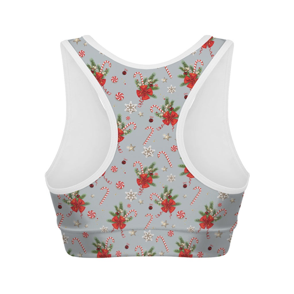 Christmas Winter Holiday Pattern Print Women's Sports Bra
