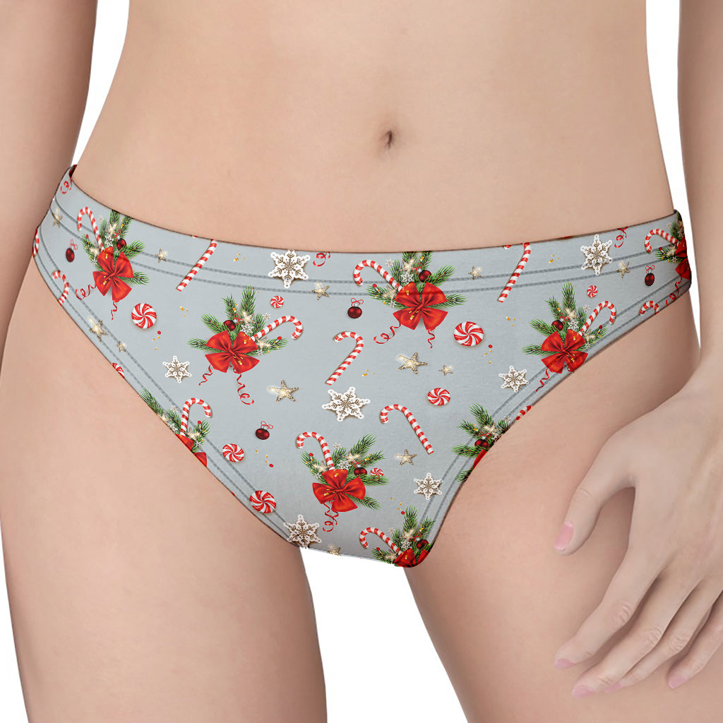 Christmas Winter Holiday Pattern Print Women's Thong