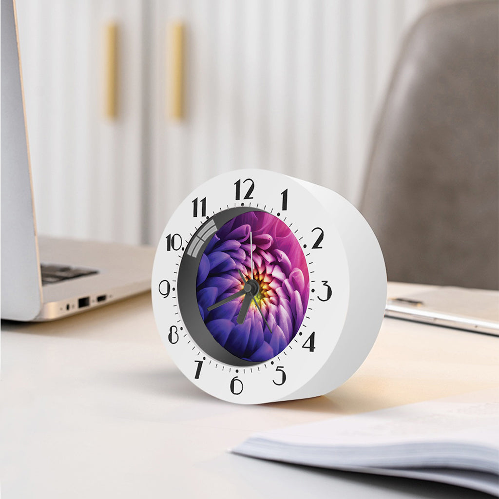 Chrysanthemum Flower Print Alarm Clock