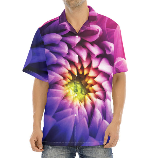 Chrysanthemum Flower Print Aloha Shirt
