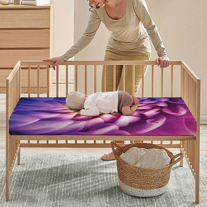Chrysanthemum Flower Print Baby Crib Sheet