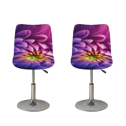 Chrysanthemum Flower Print Bar Stool Covers