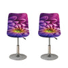 Chrysanthemum Flower Print Bar Stool Covers