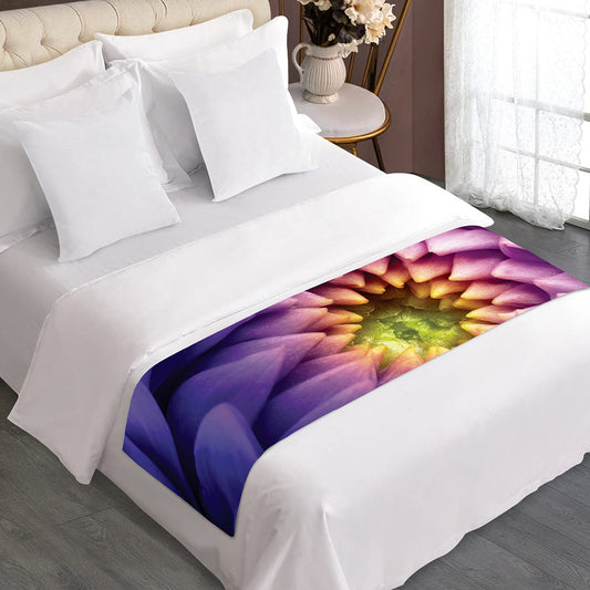 Chrysanthemum Flower Print Bed Runner
