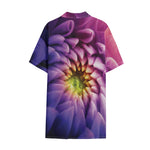 Chrysanthemum Flower Print Cotton Hawaiian Shirt