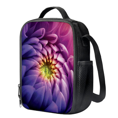 Chrysanthemum Flower Print Crossbody Lunch Bag