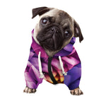 Chrysanthemum Flower Print Dog Zip Up Hoodie