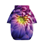 Chrysanthemum Flower Print Dog Zip Up Hoodie