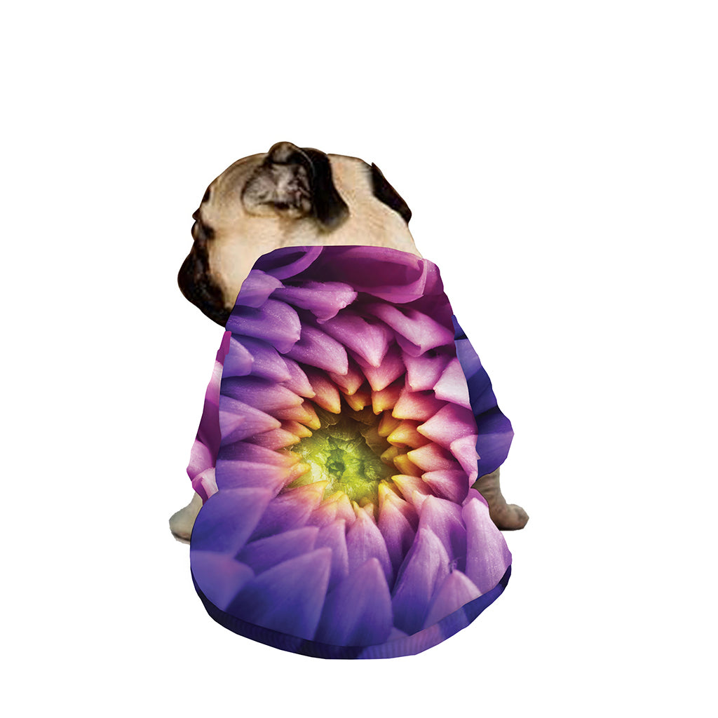Chrysanthemum Flower Print Dog Zip Up Jacket