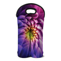 Chrysanthemum Flower Print Double Neoprene Wine Tote