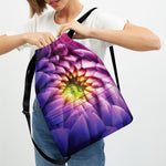 Chrysanthemum Flower Print Drawstring Backpack